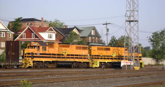 The freight train finally moved andthe RDCs arrived at the station. I